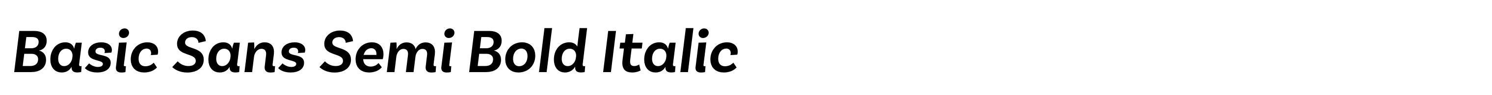 Basic Sans Semi Bold Italic